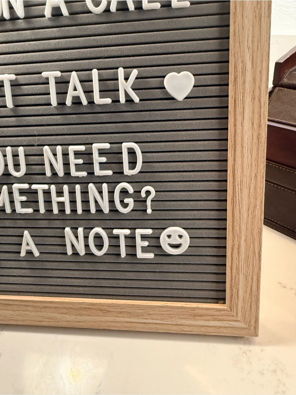 Changeable Letter Board with Wooden Frame | Felt Message Board | Home & Office